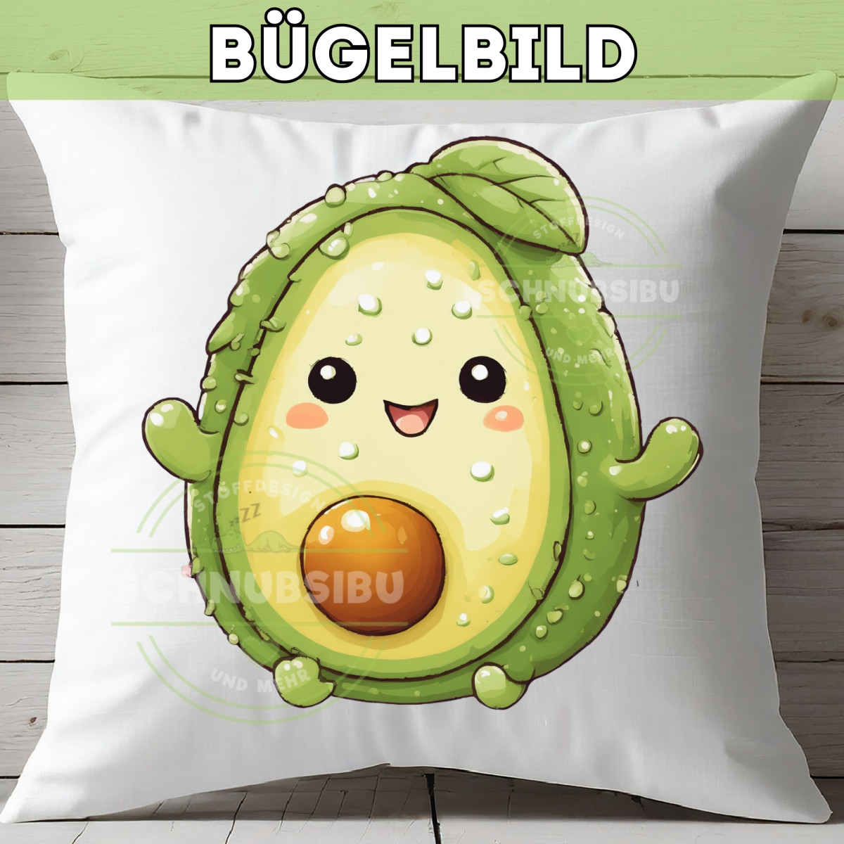 Bügelbild Kleine Avocado